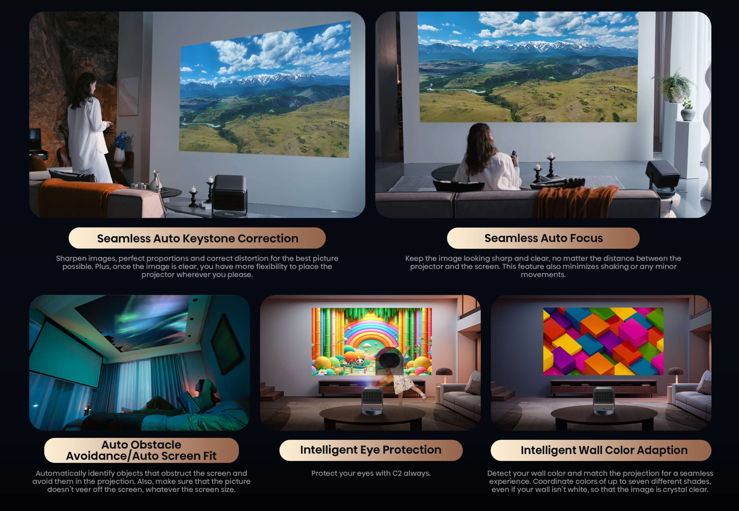 C2 Ultra TriChroma Smart Mini Projector - Banner 18