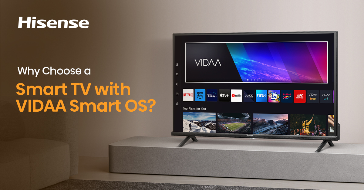 Hisense Smart TV powered by the VIDAA operating system with popular streaming apps and an intuitive user interface