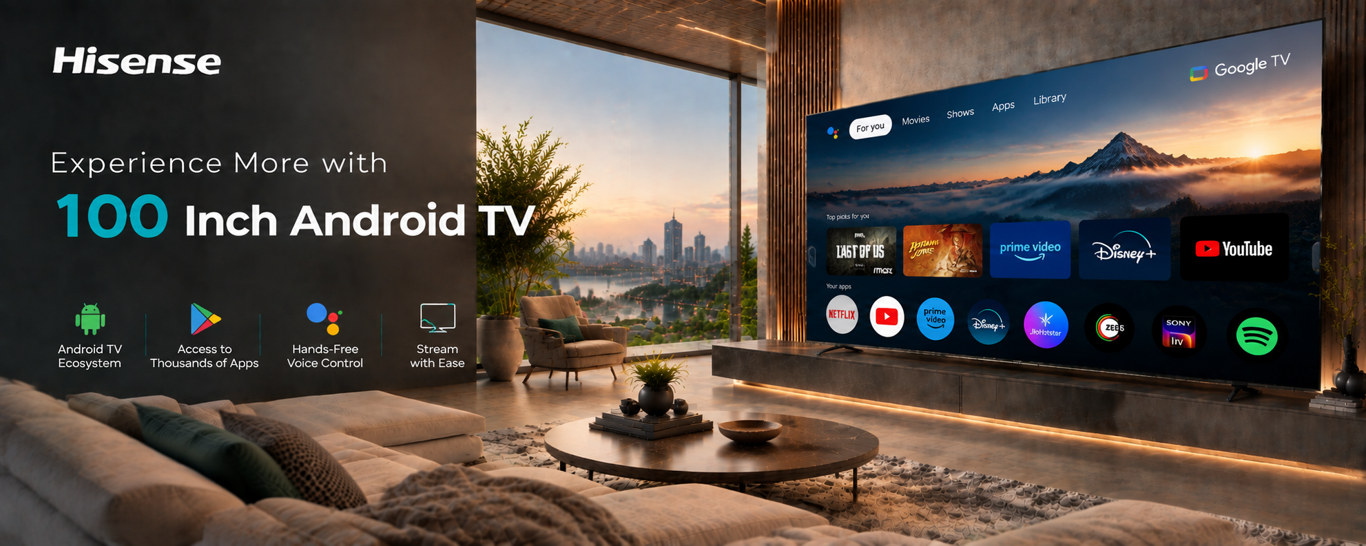 100 Inch Android TV
